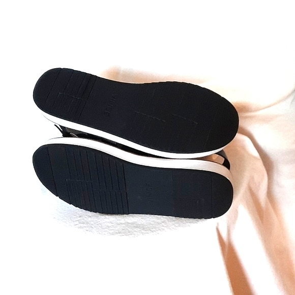 VINCE Chunky Leather Strappy Platform Sandals, Black, Tan, White - Picture 3 of 8